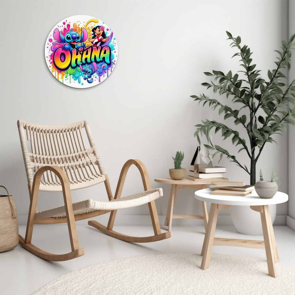 Wooden ohana clock