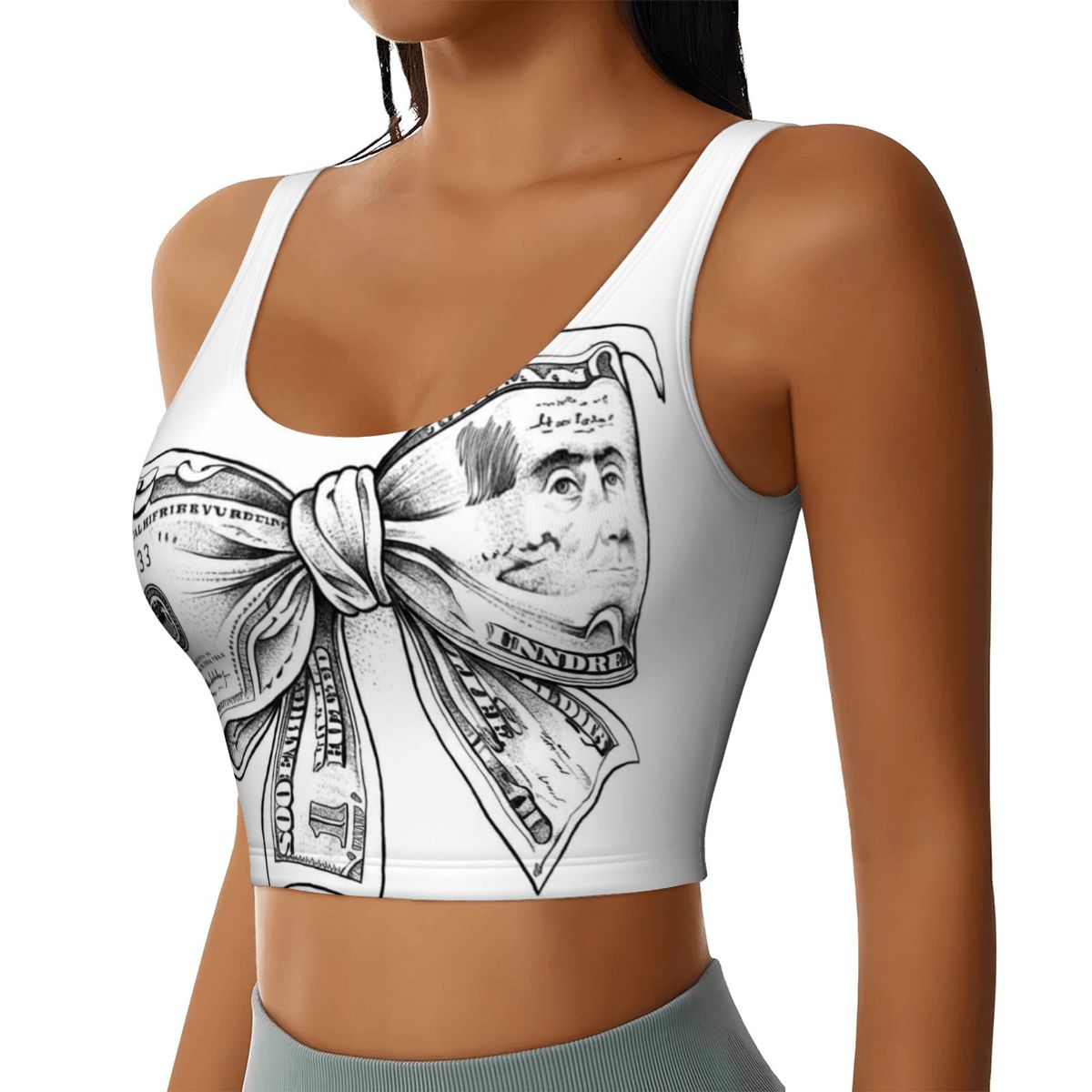 Dollar Bill Bow Crop Top