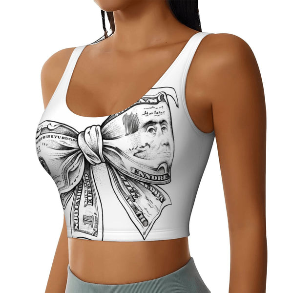 Dollar Bill Bow Crop Top