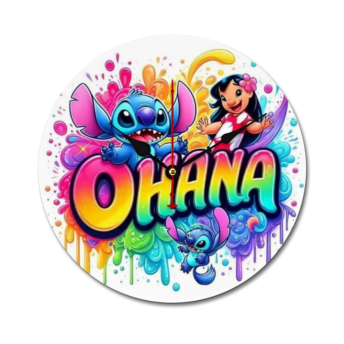 Wooden ohana clock